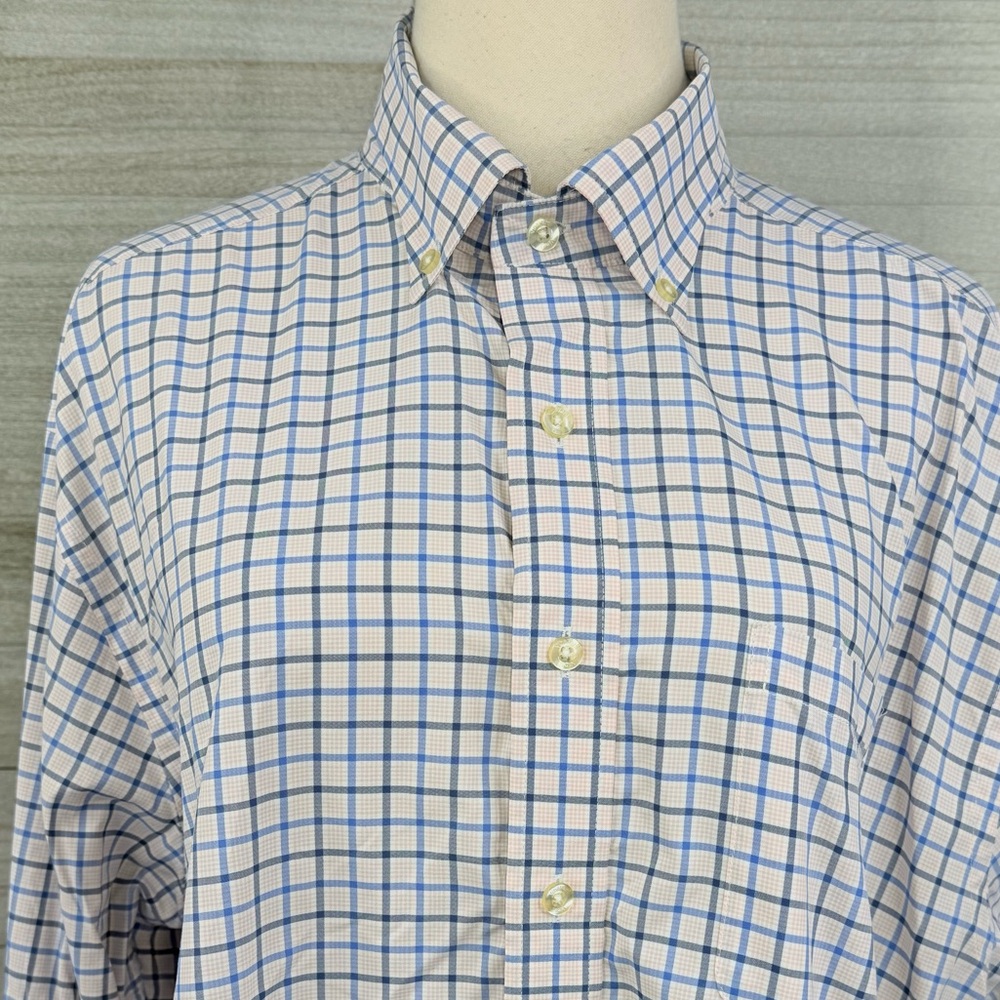 VINEYARD VINES Men's Classic Fit Murray Shirt Button Down Pink/Blue Plaid-Large